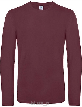 T-shirt longsleeve (z dł.rękawami) kolor burgund B&C 