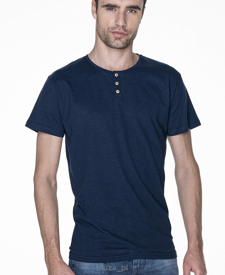 T-shirt BUTTON kolor granatowy PromoStars