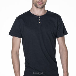 T-shirt BUTTON kolor czarny PromoStars