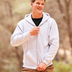 Hooded Sweat-Jacket grey