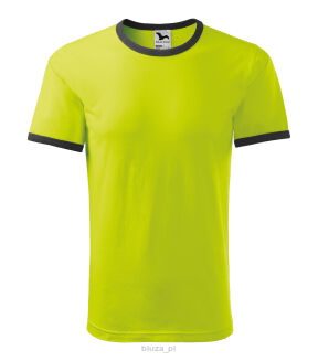 T-shirt RINGER kolor limonka / szary MALFINI - 2