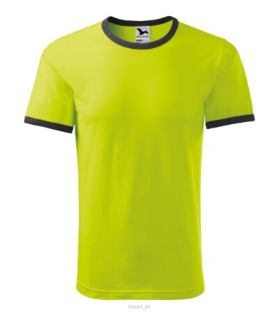 T-shirt RINGER kolor limonka / szary MALFINI