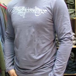 T-shirt z dł.rękawami kolor nieb.stalowy HENDERSON