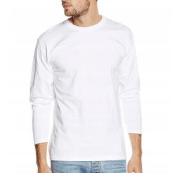 T-shirt z dł.rękawami kolor biały B&C