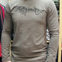 T-shirt z dł.rękawami kolor ciemna oliwka HENDERSON