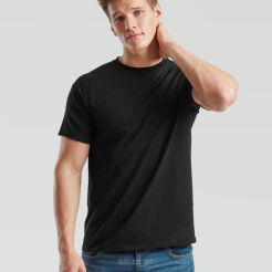 2-Pack T-shirt SUPER PREMIUM kolor czarny FRUIT of the LOOM