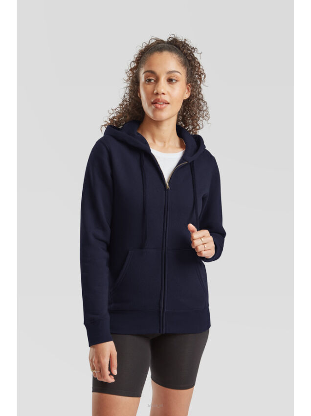 .Damska bluza z kapturem rozpinana Premium FRUIT of the LOOM