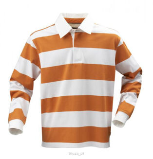 Koszulka polo z dł.rękawami kolor biały/pomarańcz Harvest - 2