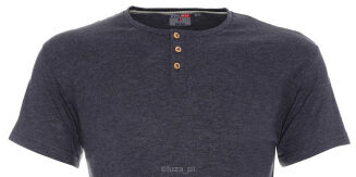 T-shirt BUTTON kolor grafit melanż PromoStars - 3
