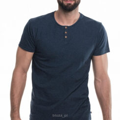 T-shirt BUTTON kolor grafit melanż PromoStars