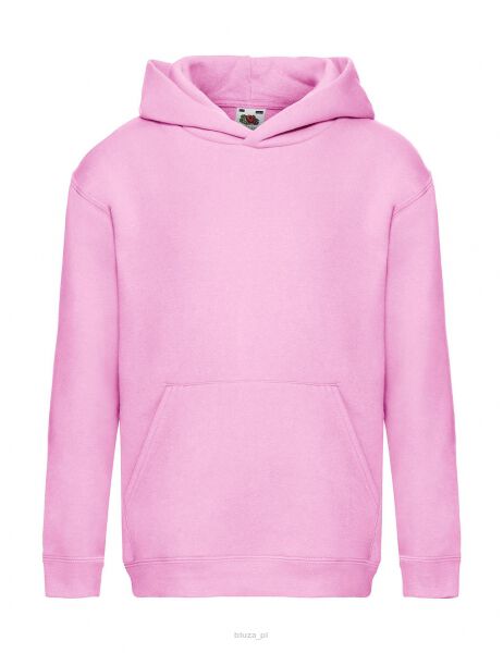 Dziecięca Bluza z kapturem Premium kolor pastelowy róż FRUIT of the LOOM
