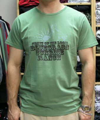 T-shirt RANCH T kolor zielony FRUIT of the LOOM roz.S