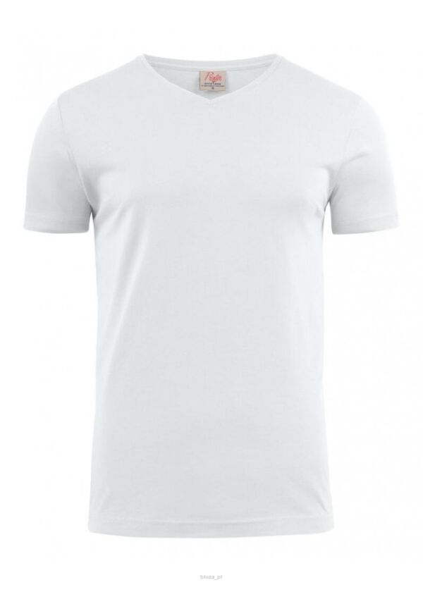 T-shirt HEAVY V-neck kolor biały PRINTER
