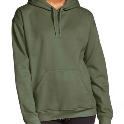 Bluza z kapturem "kangurka" kolor khaki GILDAN