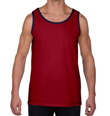 T-shirt NA RAMIĄCZKACH kolor czerwony/granatowy