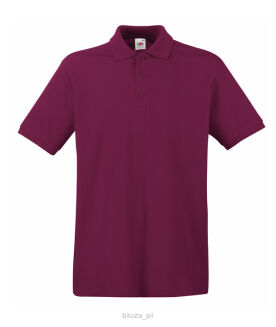Koszulka polo PREMIUM kolor burgund FRUIT of the LOOM - 2